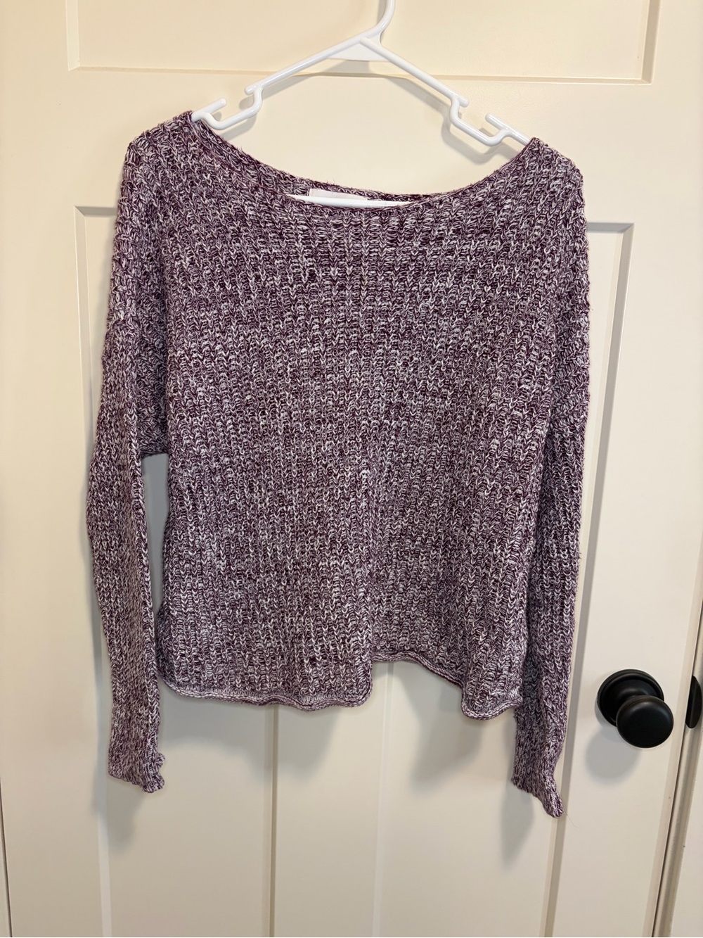 Pink Women's Marled Knit Lavender Pullover Sweater